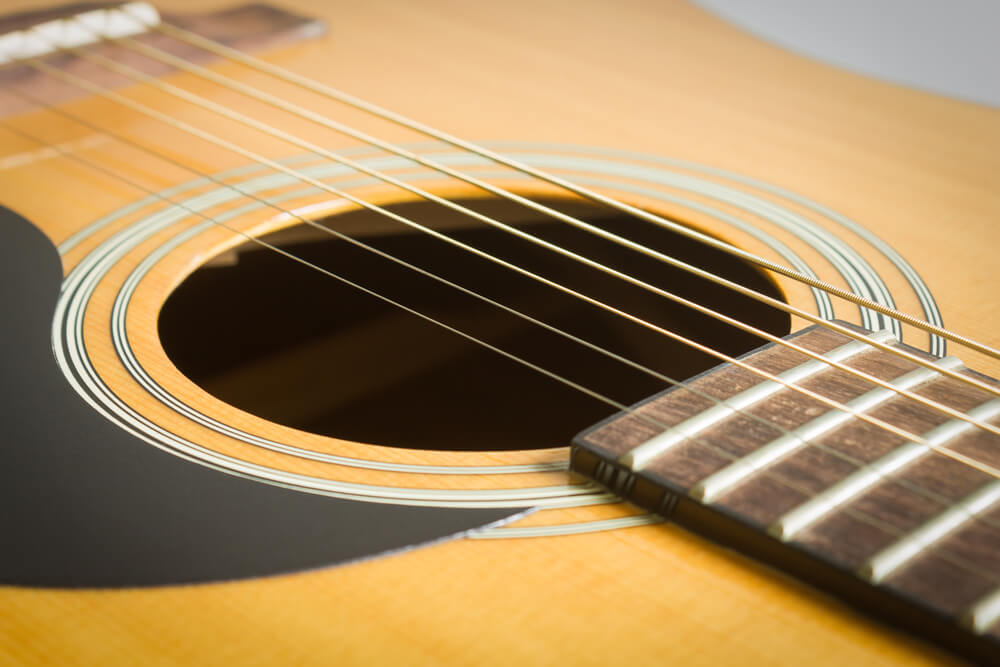 Acoustic guitar with sound hole