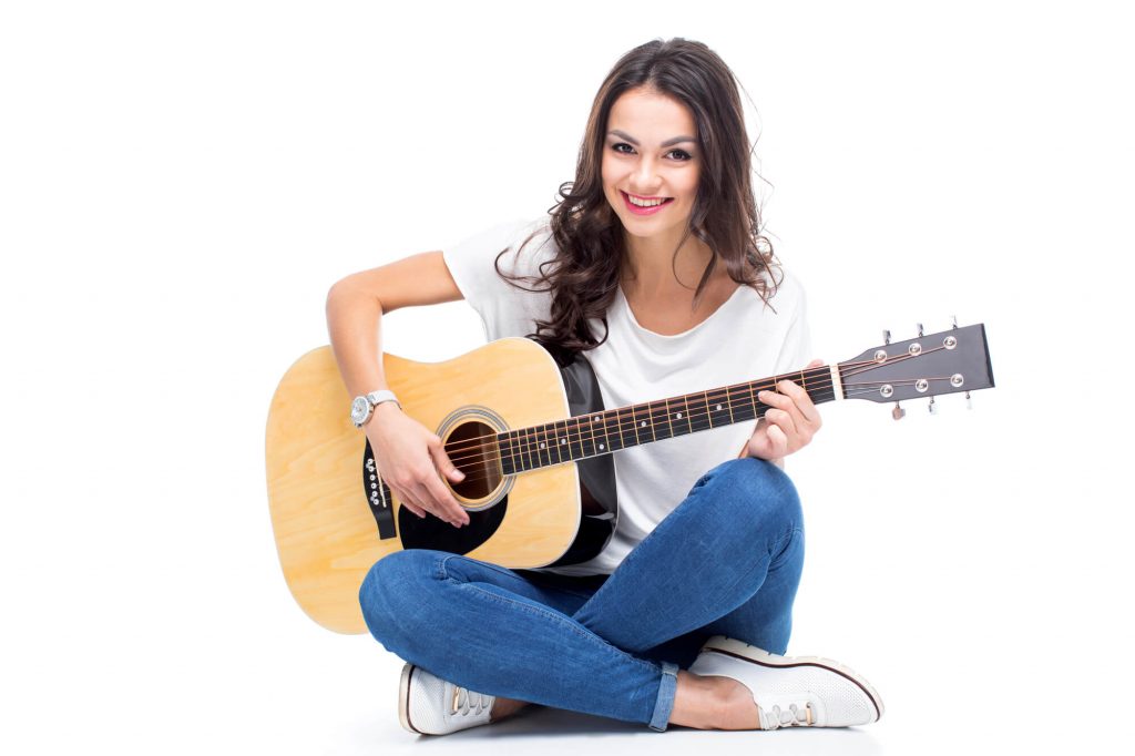Young woman with guitar